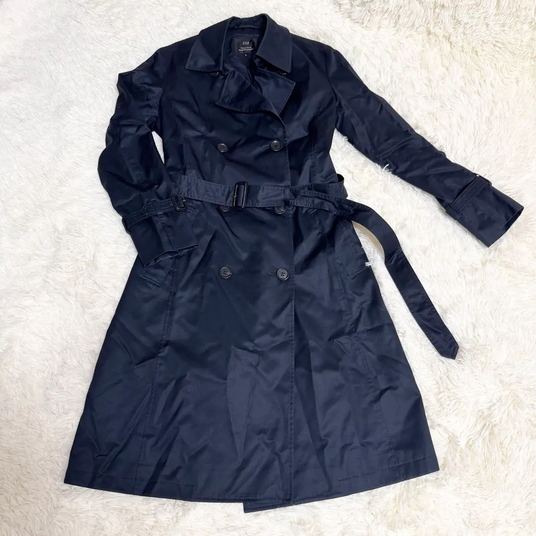 Thumbnail of Excellent condition ✨ 23区 Trench Coat Navy Belted Formal Business M 36