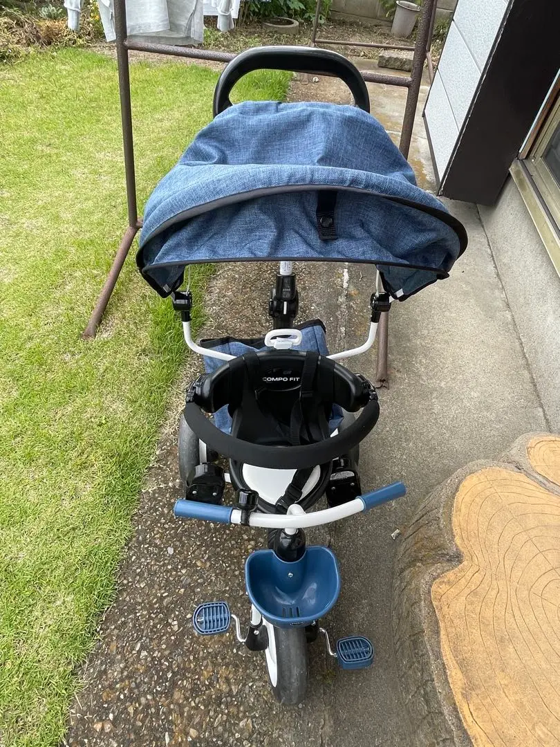 値下げ　直接引き取り(3000円) アイデス　コンポフィット2 デニムグレー アイデス ides コンポフィット2 三輪車 折りたたみ デニムグレー