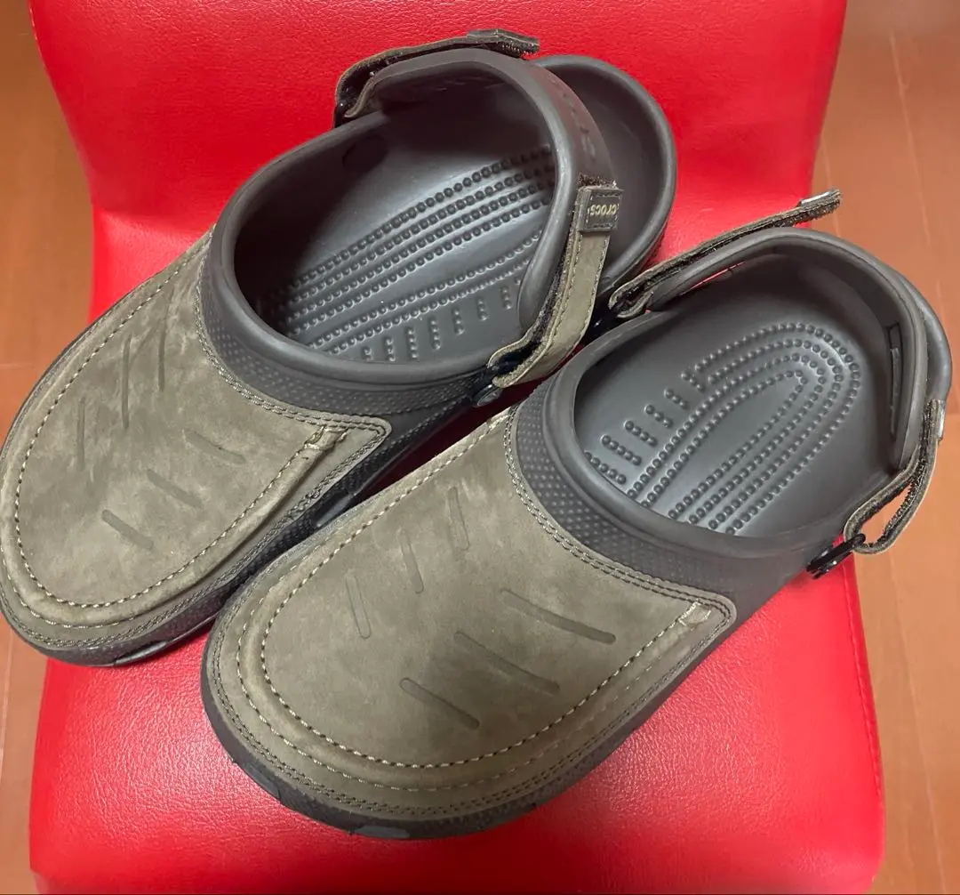 希少　廃番　crocs 黒 クロックス】ボゴタ メンズ クロッグサンダル 希少 廃盤レア 本革 【クロックス】ボゴタ メンズ クロッグ