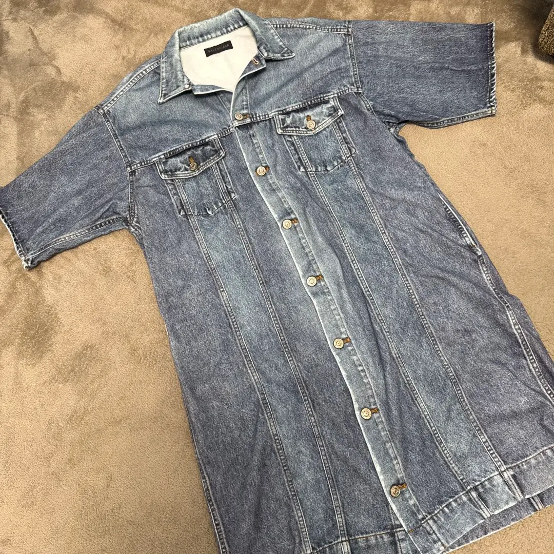 BALENCIAGA デニム 半袖シャツワンピース 2025年最新】BALENCIAGA シャツワンピースの人気アイテム - メルカリ
