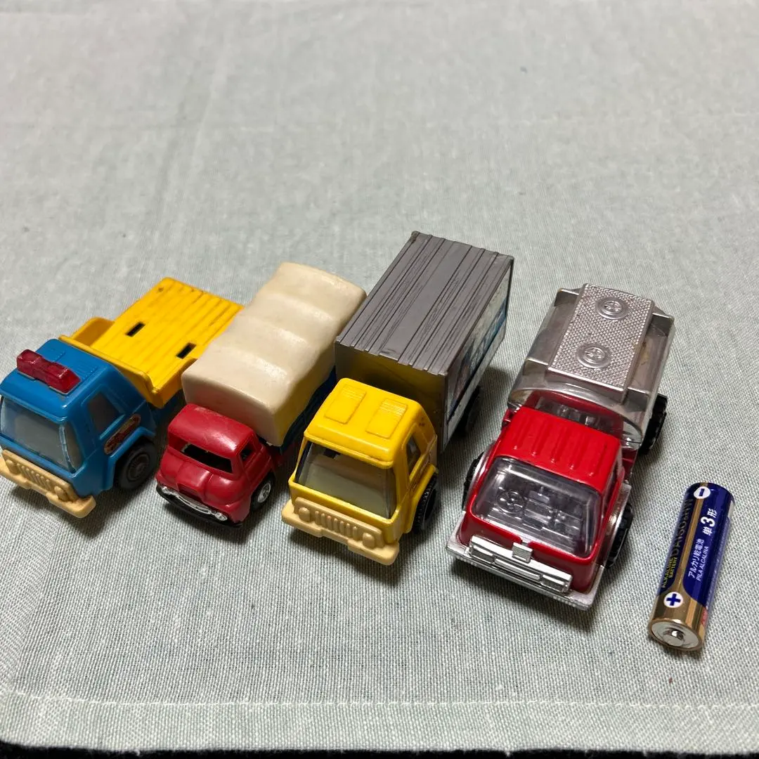 Thumbnail of Retro mini cars: 3 trucks, 1 tanker truck