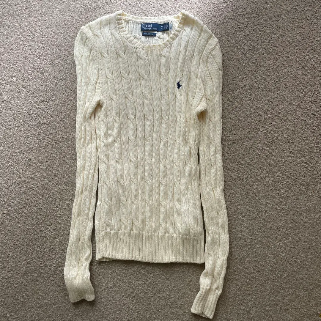 Thumbnail of Polo by Ralph Lauren Cable Knit Sweater XS Ivory