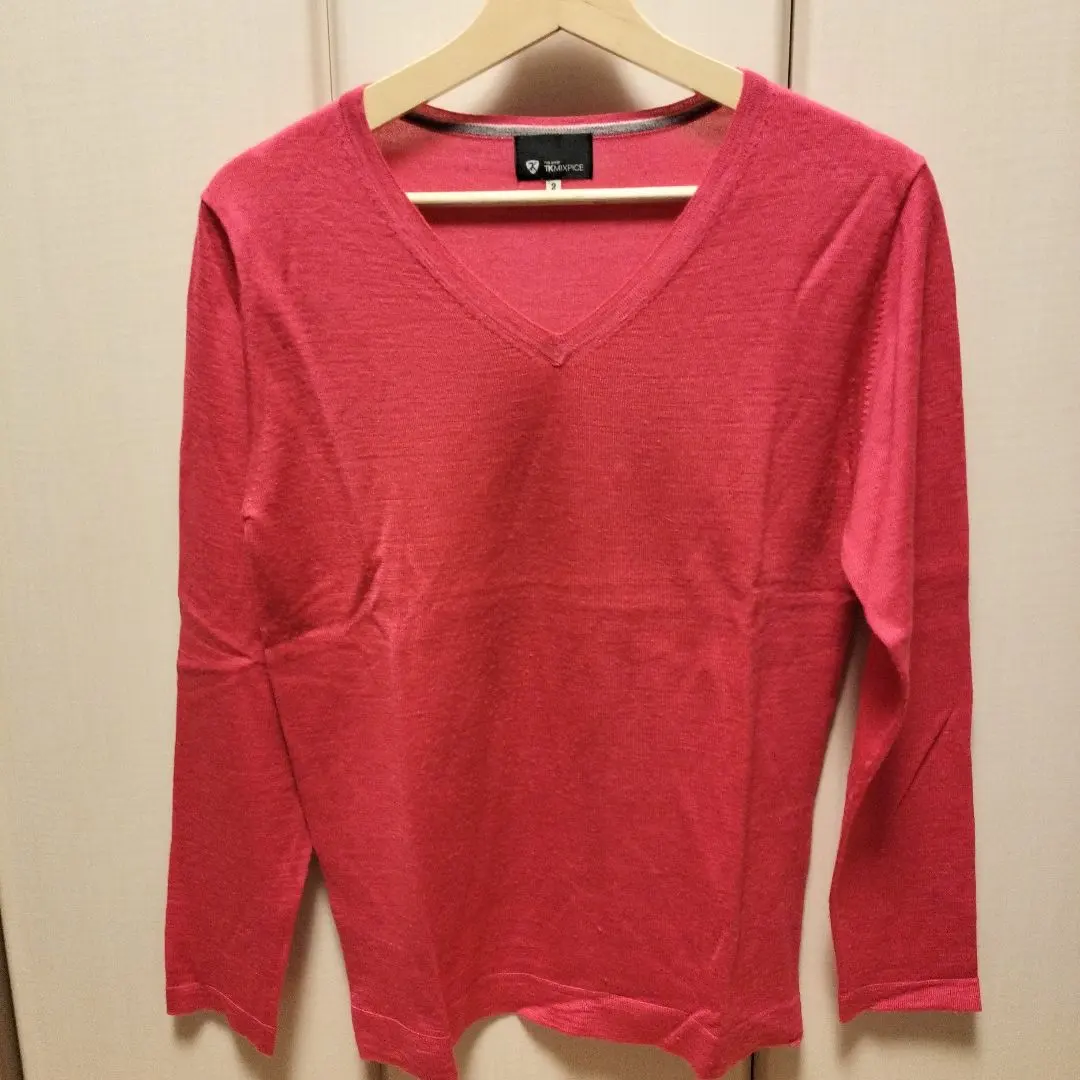 Thumbnail of THE SHOP TK Pink V-neck Knit, Size 2