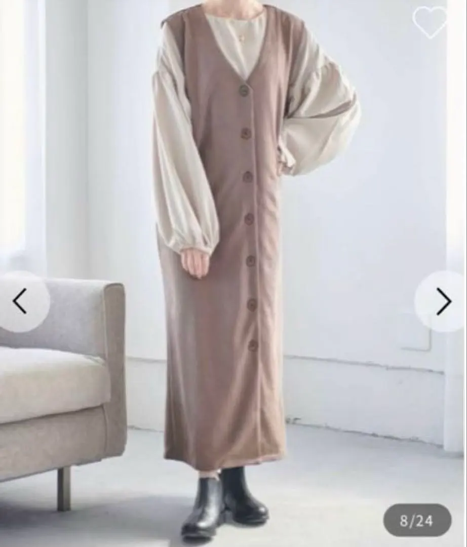 Thumbnail of 【Excellent Condition】mil Suede-like Gilet Dress S Low