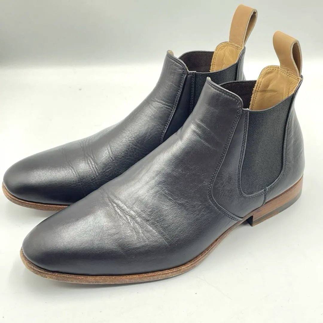 美品　フェンディ　ショートブーツ　サイドゴア　レザー　ロゴ　黒　約22.5cm 10374_tv.jpg