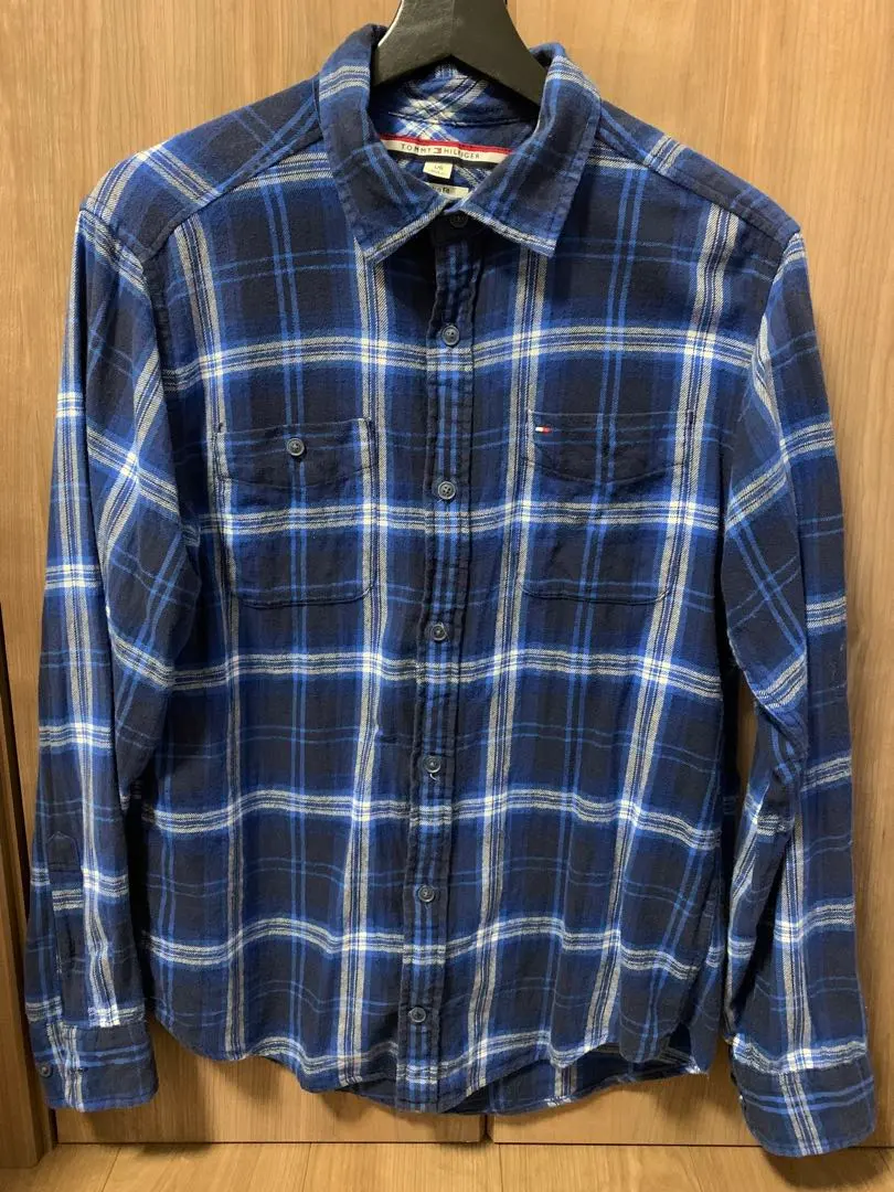 TOMMY HILFIGER 格紋襯衫 藍色 Tommy 美式休閒 的縮圖