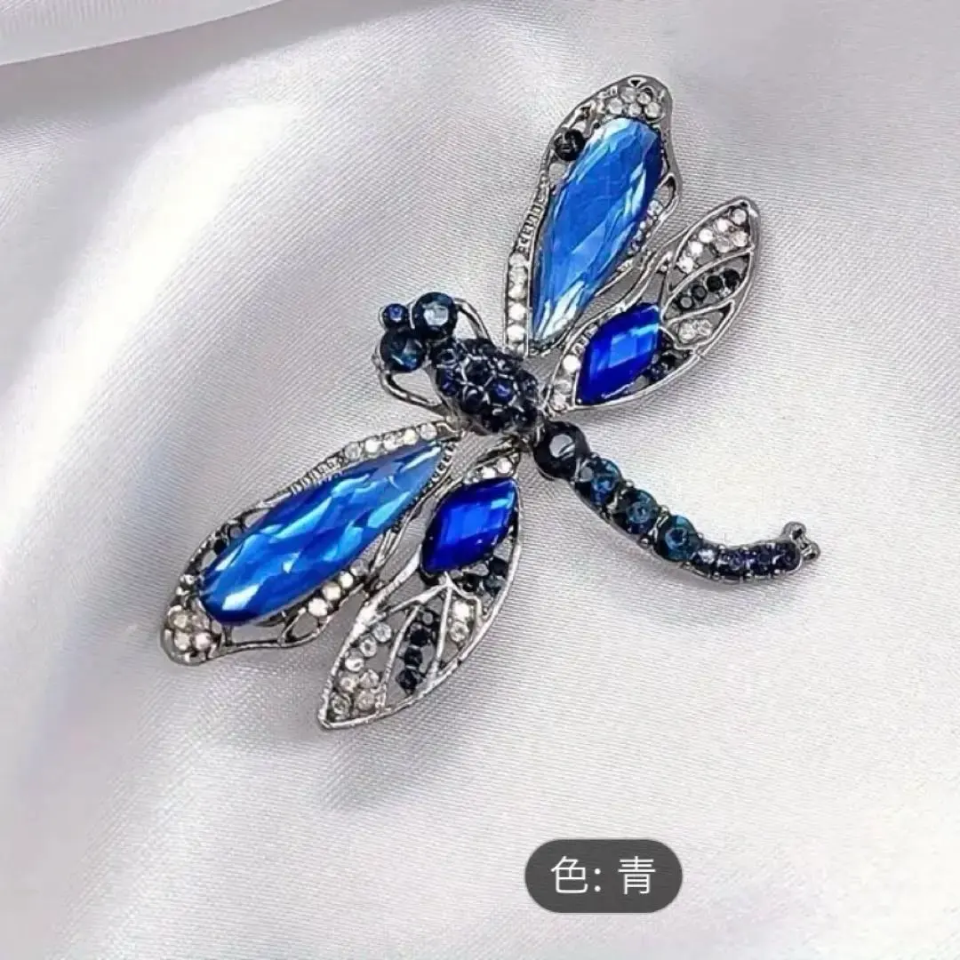 Thumbnail of Obidome, obi-dome, obi ornament, dragonfly, blue, dragonfly, brooch, obijime, sanbu-himo, yukata, obi, han-eri