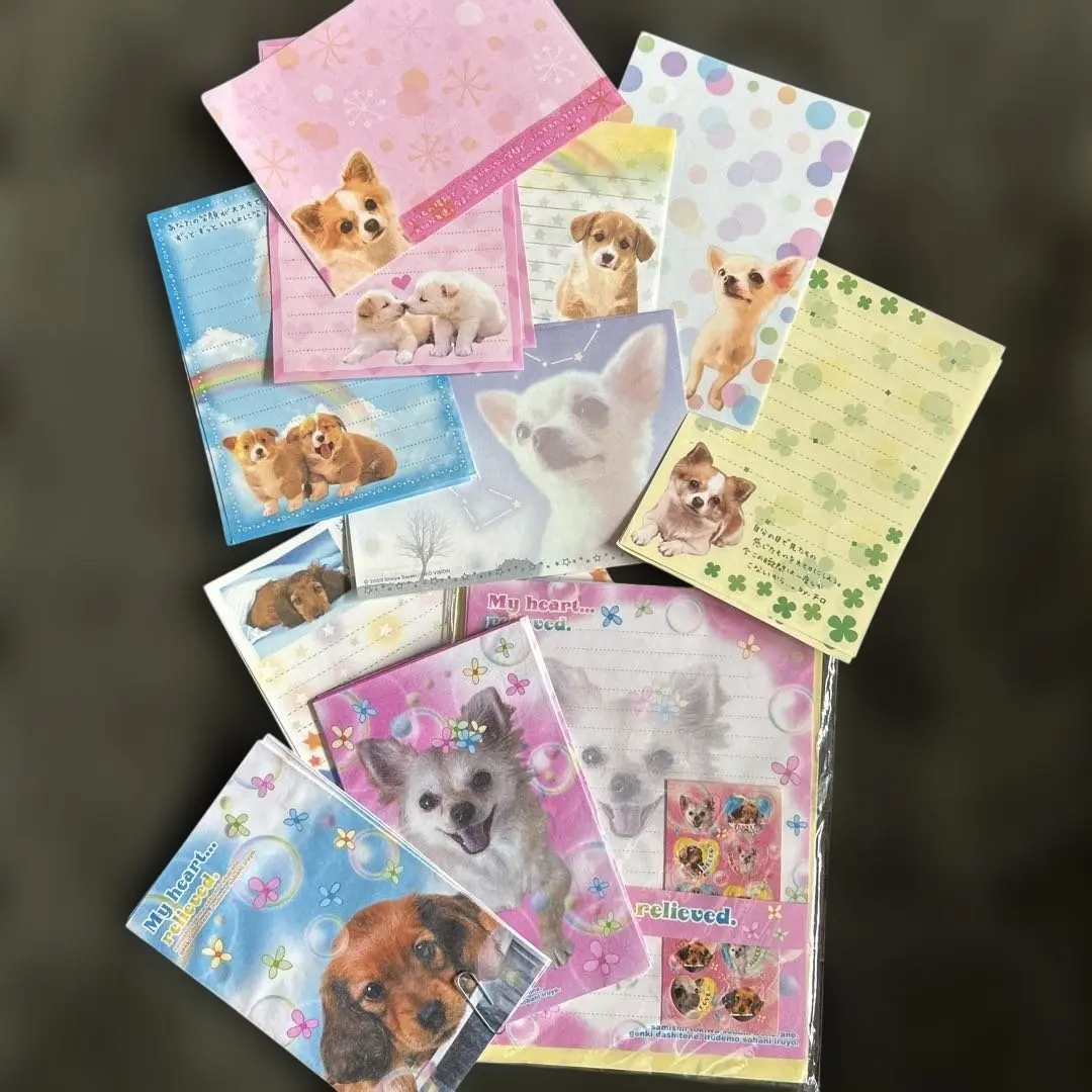 Thumbnail of Heisei-era Retro: Dog Letter Set and Different Types of Dog Memo Pads