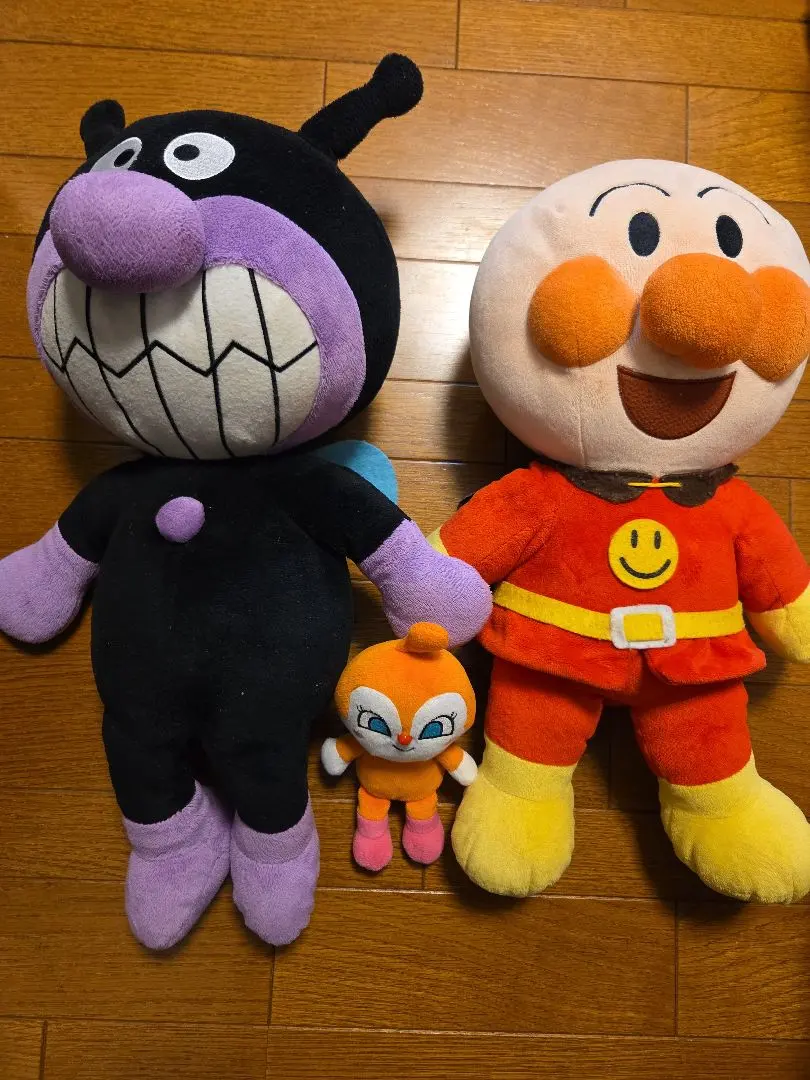 Thumbnail of [2 items] Approximately 50cm Anpanman and Baikinman plush toy set