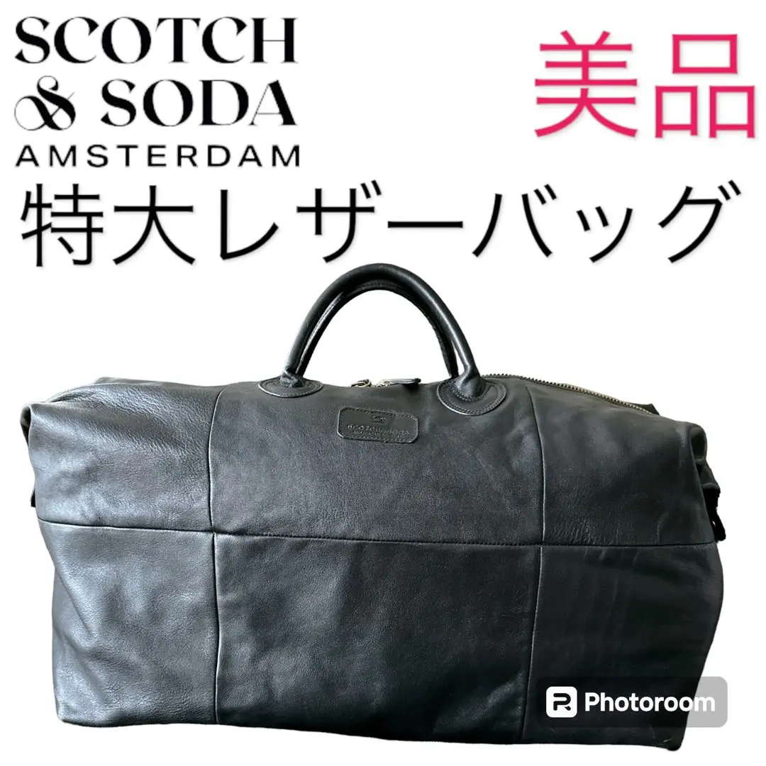 レア スコッチアンドソーダ SCOTCH & SODA 特大オールレザーバッグ レア スコッチアンドソーダ SCOTCH & SODA 特大オールレザーバッグ