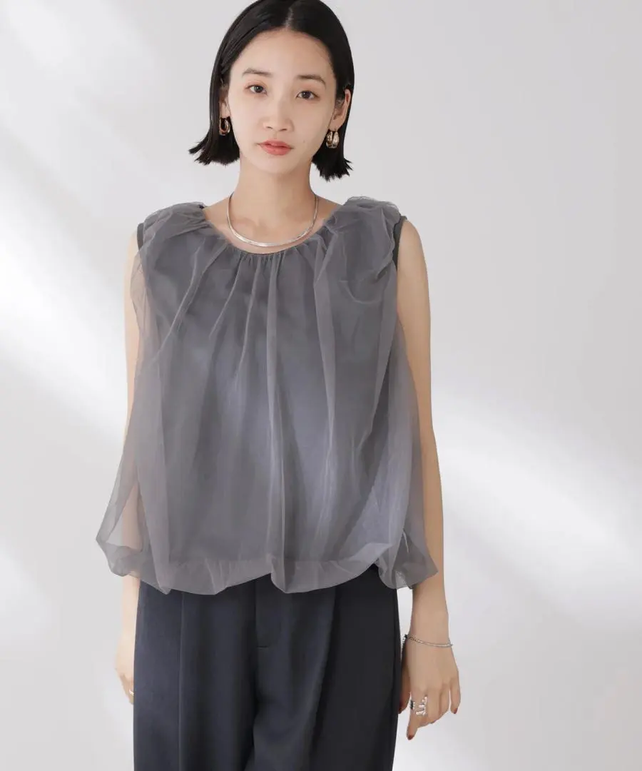 Thumbnail of 【Brand New with Tag】NANO universe Tulle Layered Top