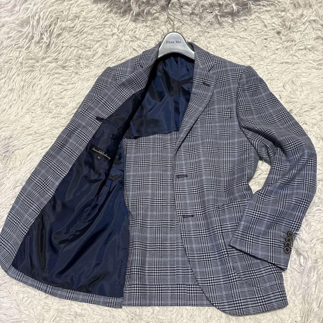 【美品】Green Label Relaxing 麻混 格紋 西裝外套 的縮圖