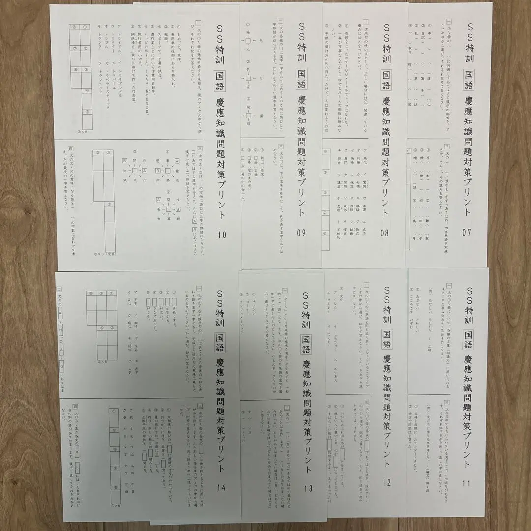 【書き込みなし】サピックス SAPIX 慶應附属中学対策プリント 4点セット SAPIXのプリント整理 我が家では去年から100均のファイルを使っ