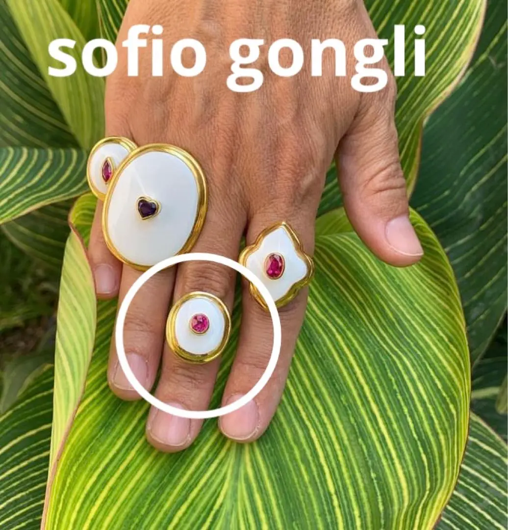 レア★ Sofio Gongli ソフィオ・ゴングリ 天然石リング エナメル レア☆ Sofio Gongli ソフィオ・ゴングリ 天然石リング エナメル