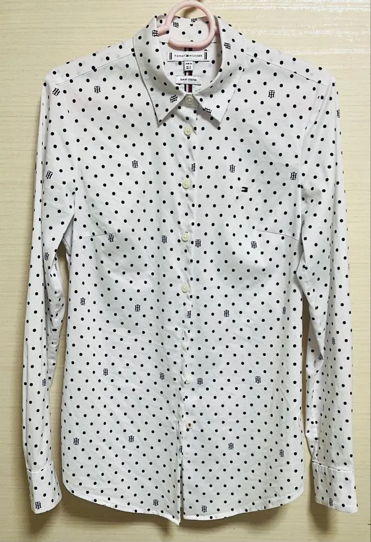 TOMMY HILFIGER 圓點長袖襯衫 S 的縮圖