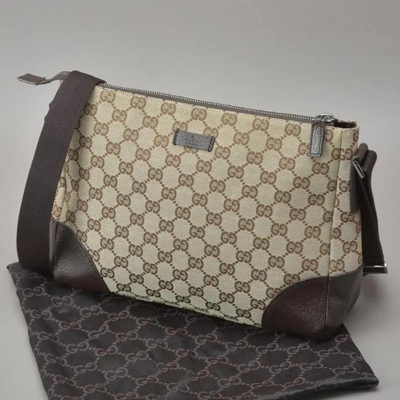 Thumbnail of Excellent Condition ◇ Gucci GG Pattern Shoulder Bag Canvas Leather Beige