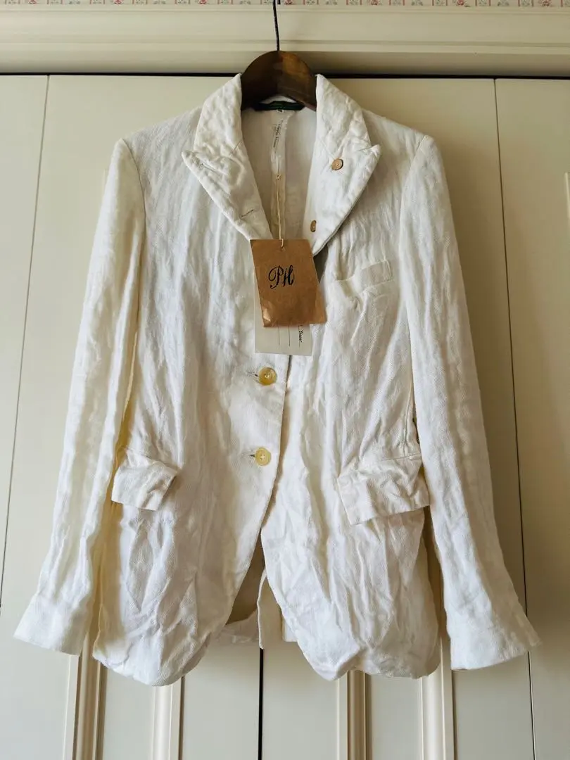 Paul Harnden リネンwomens unlined　blazer Pre - Loved] Paul Harnden Shoemakers Women Silk Blazer