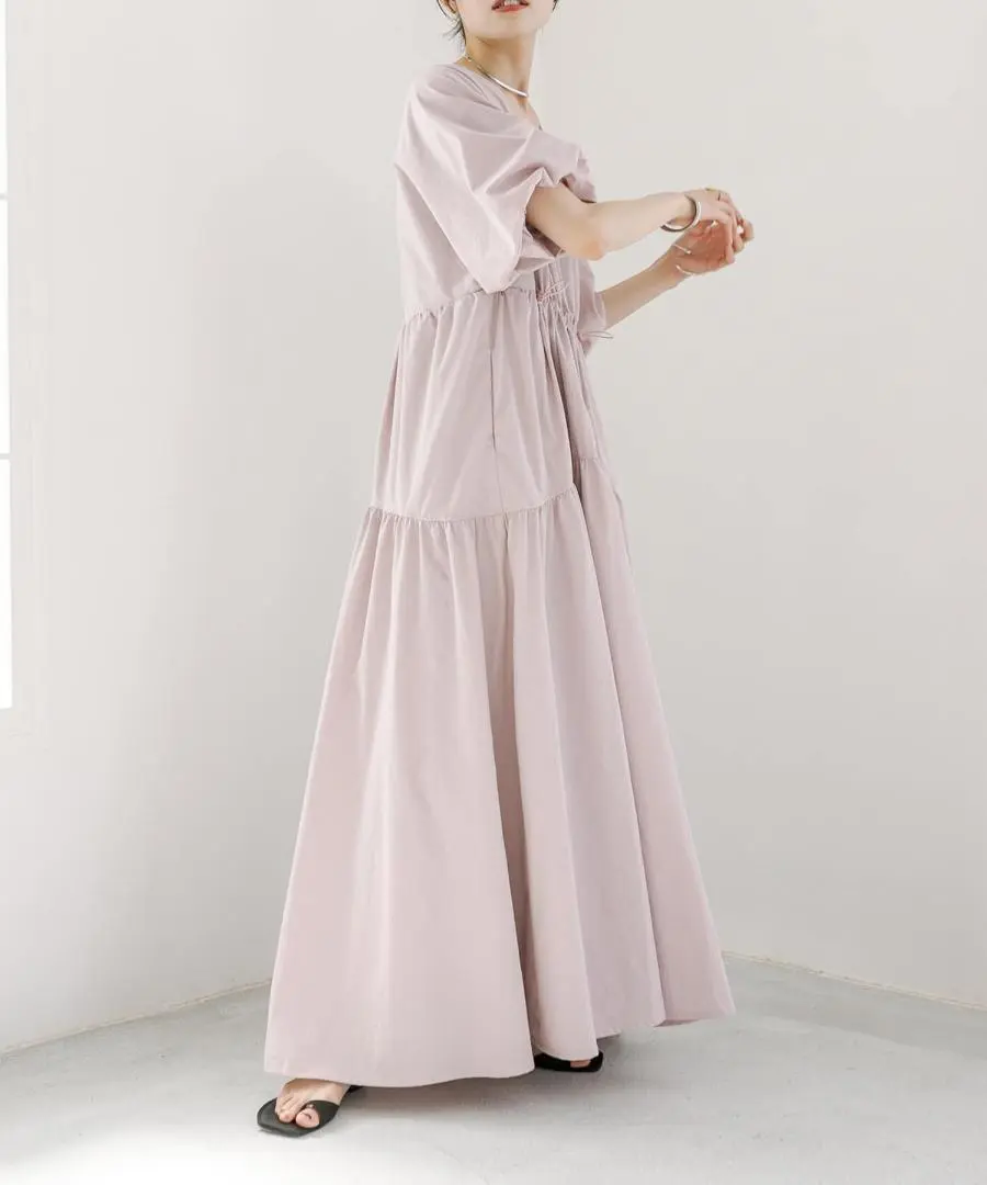 Thumbnail of 【mystic】Drawstring Gathered Dress, Pink, Size 1