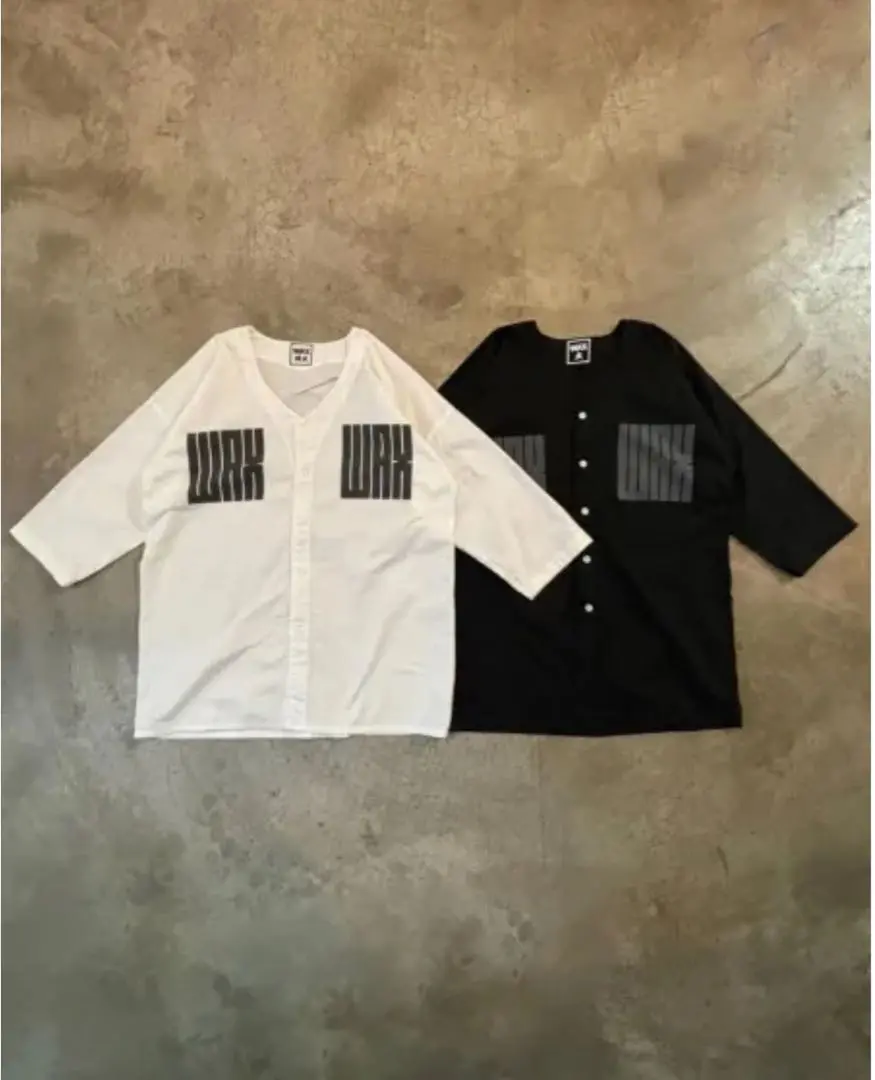 WAX THM Koikuchi-shirts \"Cube刺繍\" ホワイト WAX THM Koikuchi-shirts Cube刺繍 ホワイトΩ
