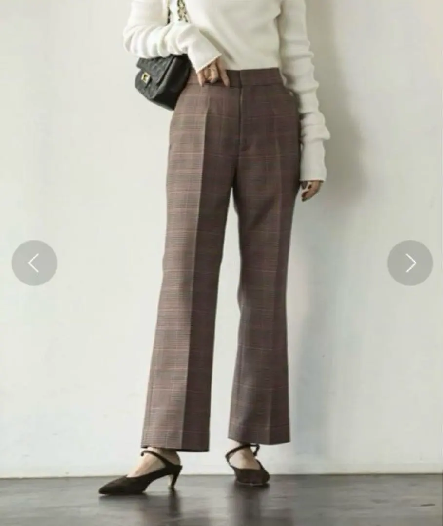 Thumbnail of Noble NOBLE Check Cropped Straight Pants