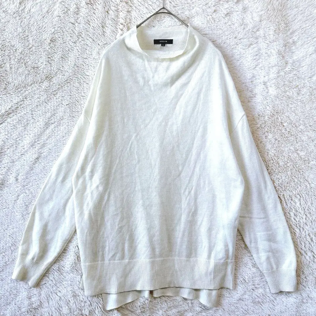 COMME CA ISM 長袖針織衫 薄款 寬鬆廓形 休閒套頭衫 秋冬 的縮圖