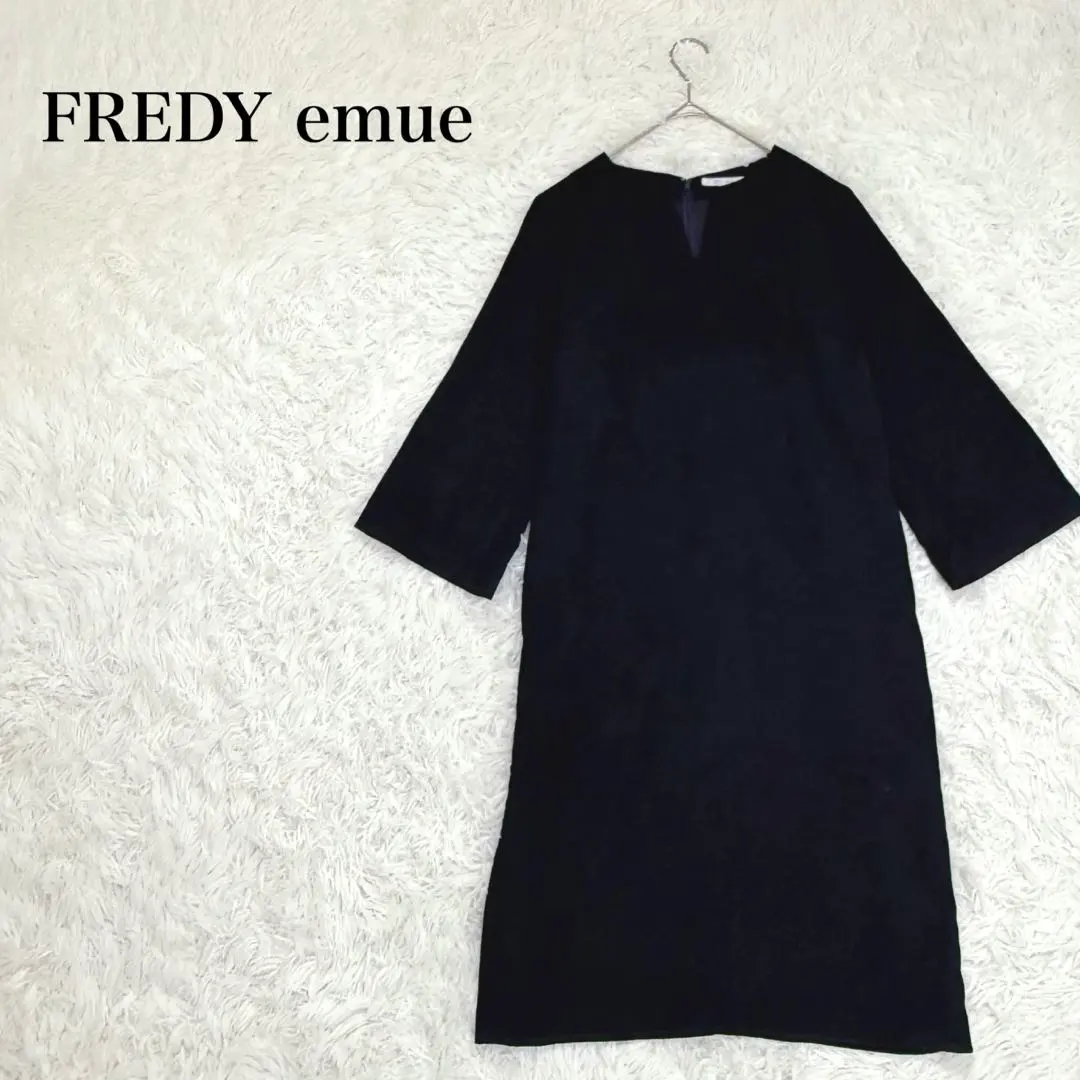Thumbnail of Freddy Emu One-Piece Dress Soft Suede 3/4 Sleeves with Pockets Black M