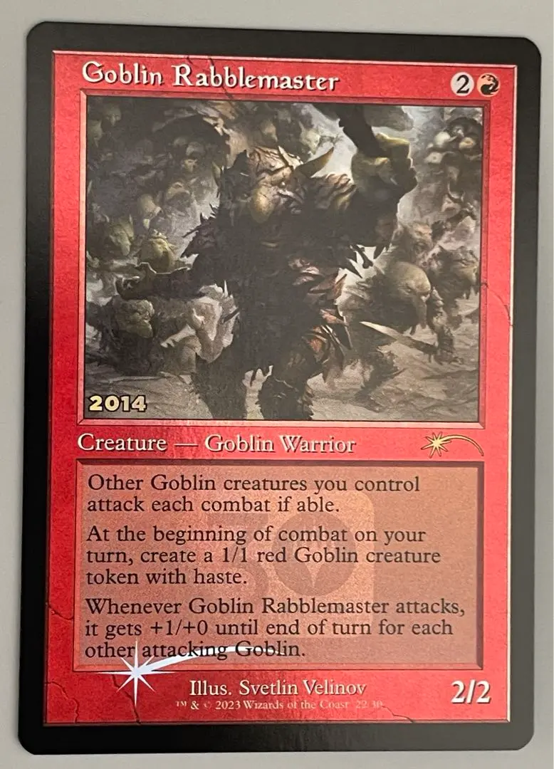 MTG ゴブリンの熟練扇動者 プロモfoil 他言語 ２枚 英)ゴブリンの熟練扇動者 / Goblin Rabblemaster【PRM】 【Foil