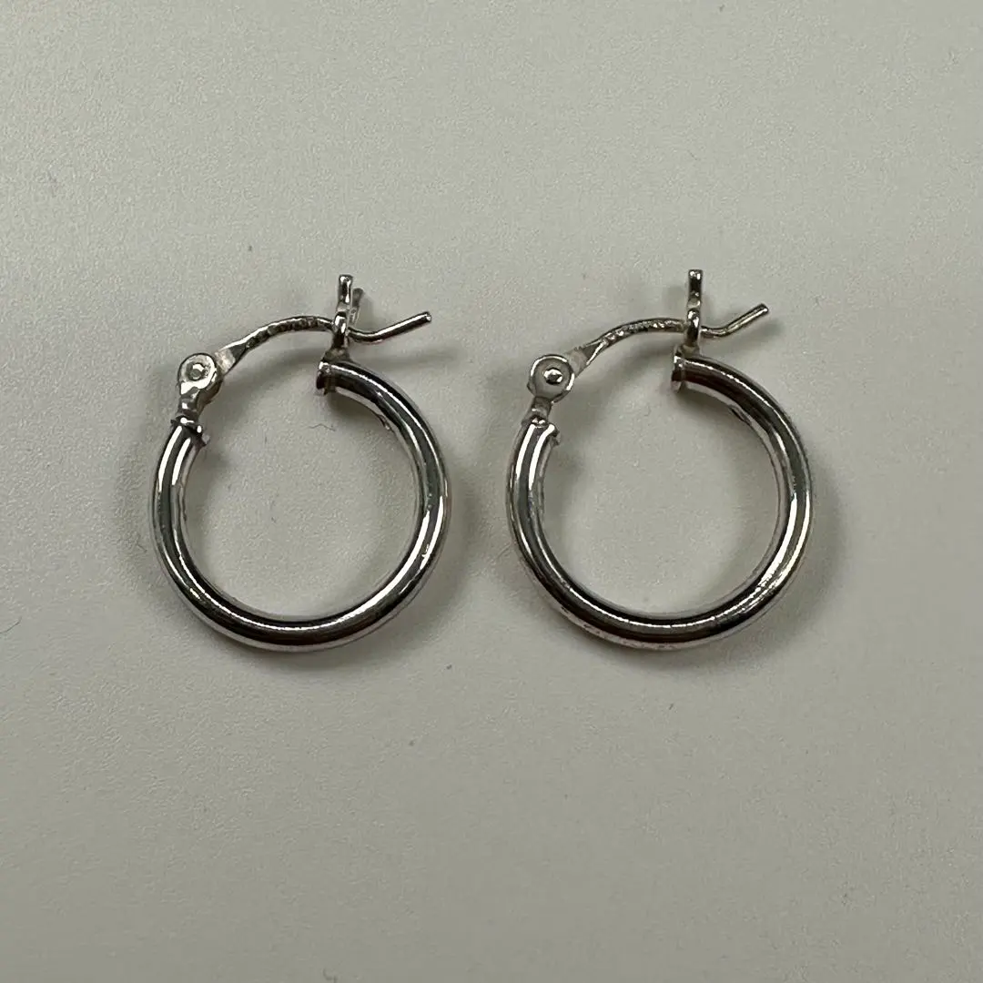 Thumbnail of Sterling Silver 925 Simple Hoop Earrings (Pair)