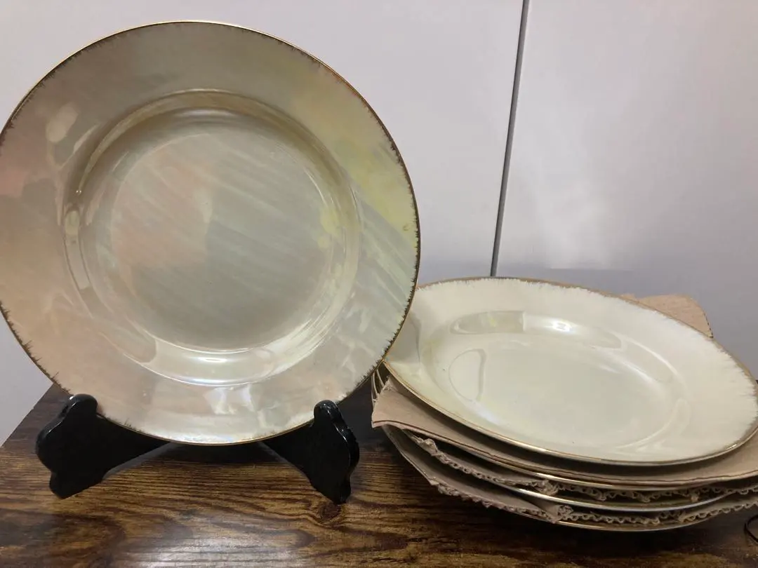 Thumbnail of Pigeon CHINA Curry Plate Plate Gold paint 8 inch large plate set of 5