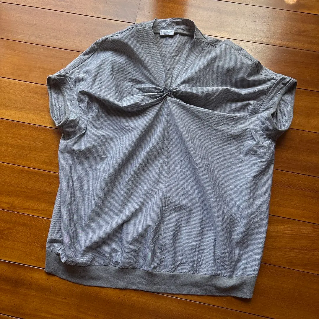 中古美品   ブルネロクチネリ 半袖ブラウス フレンチスリーブ イタリア製 楽天市場】BRUNELLO CUCINELLI ブルネロクチネリ ノースリーブ