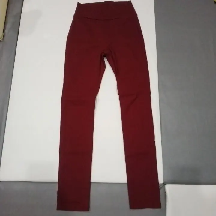 Thumbnail of Women's pants skinny red burgundy solid M