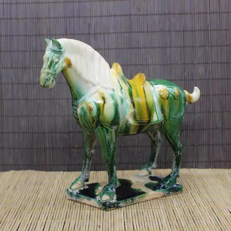 唐三彩 馬 置物 陶器製 アンティーク調 オブジェ/194 唐三彩 馬 オブジェ 陶器 置物[20180210] : ソフィア ネット