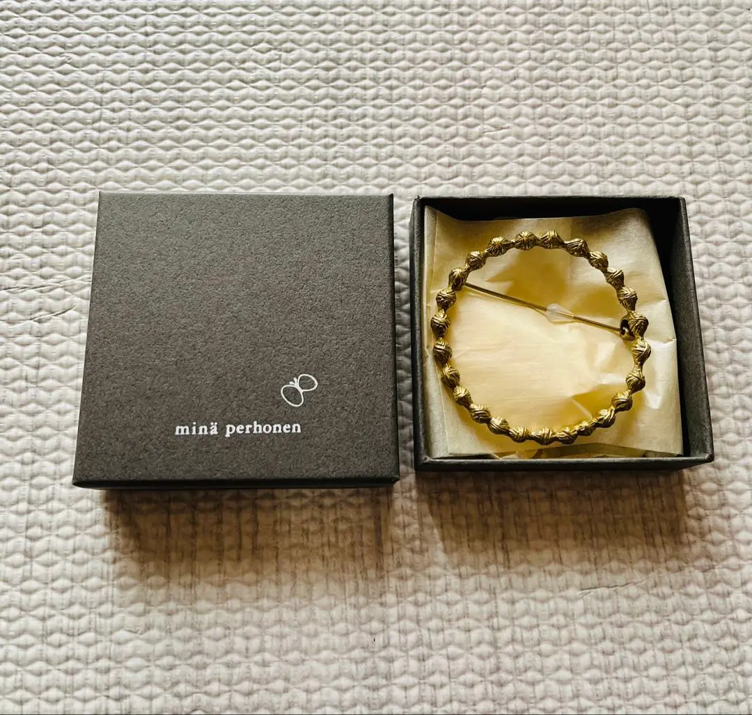 mina perhonen（ブローチ/コサージュ ・ シルバー/銀色系）の