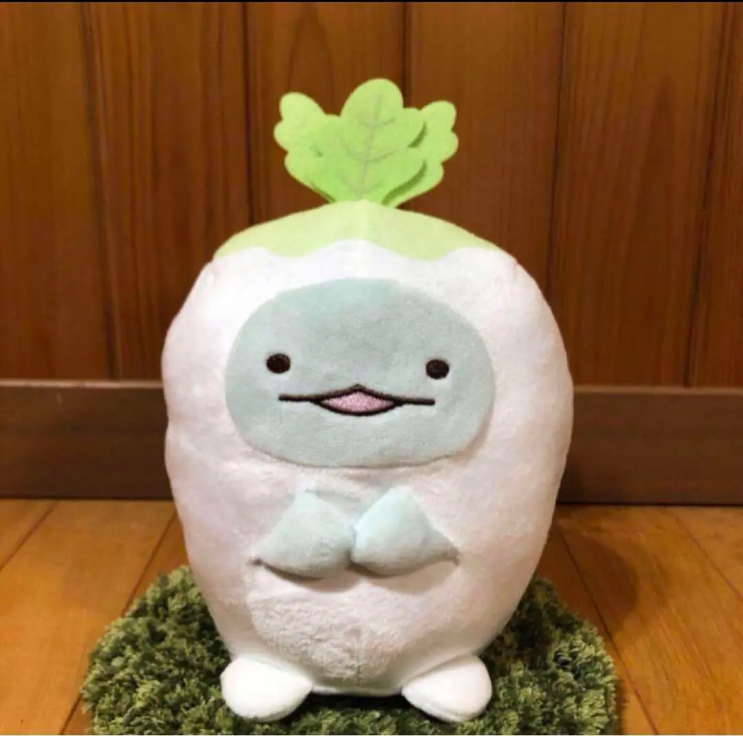 すみっコぐらし - すみっコぐらし たべもの王国 とかげだいこん 抱きぐるみ 新品 すみっコぐらし たべもの王国 オックス 50cm単位｜切売り