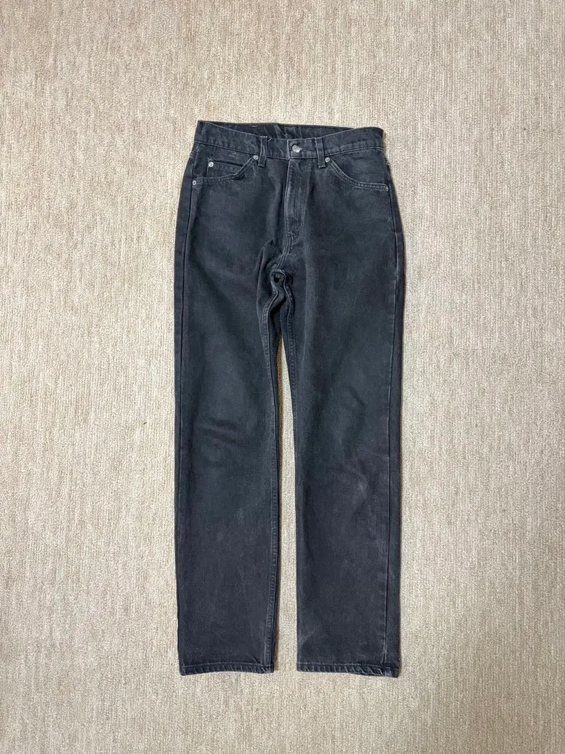 Thumbnail of 90s USA made Levi's 505 sulfur black orange tab W30