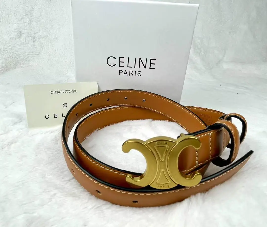 【極美品/箱付き】 CELINEベルトトリオンフ75 未使用 2025年最新】 並行輸入品 セリーヌ ベルトの人気アイテム - メルカリ