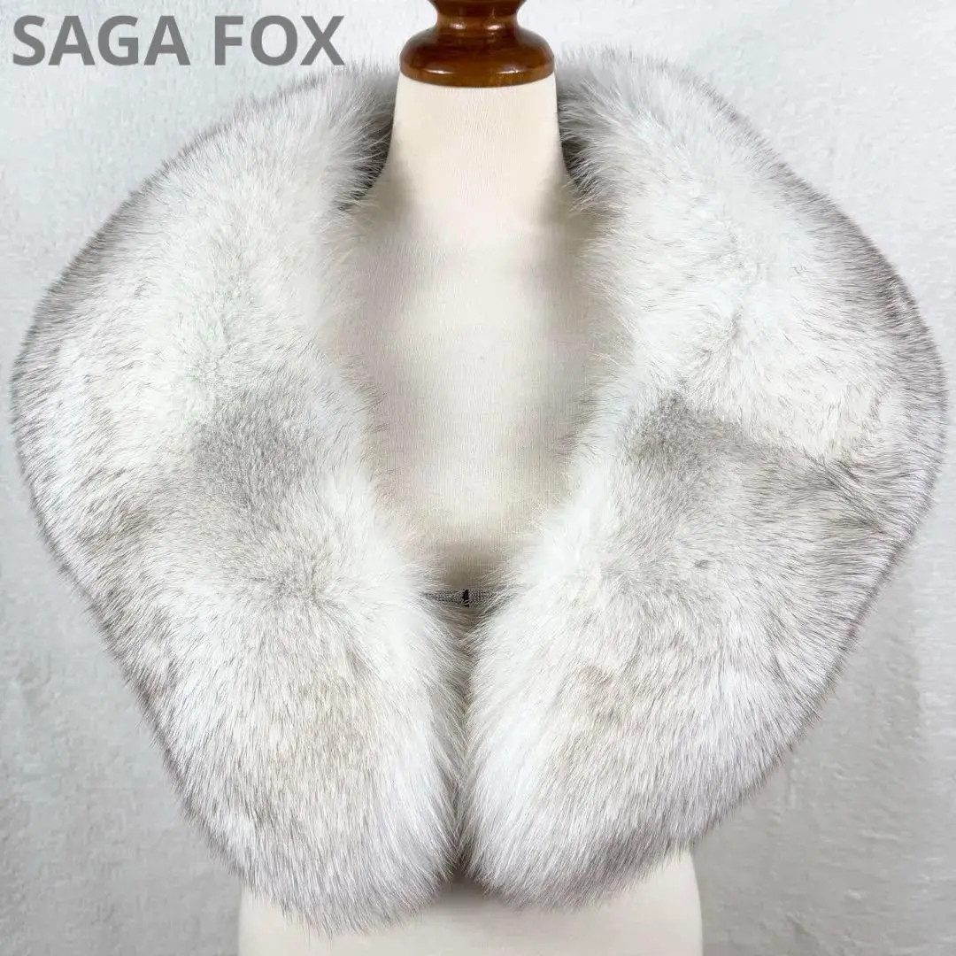 美品/サガミンク ショール オフホワイト フリンジ付き リアルファー 襟巻き 2025年最新】SAGA MINK カラー：ホワイト系 ストール・ショール