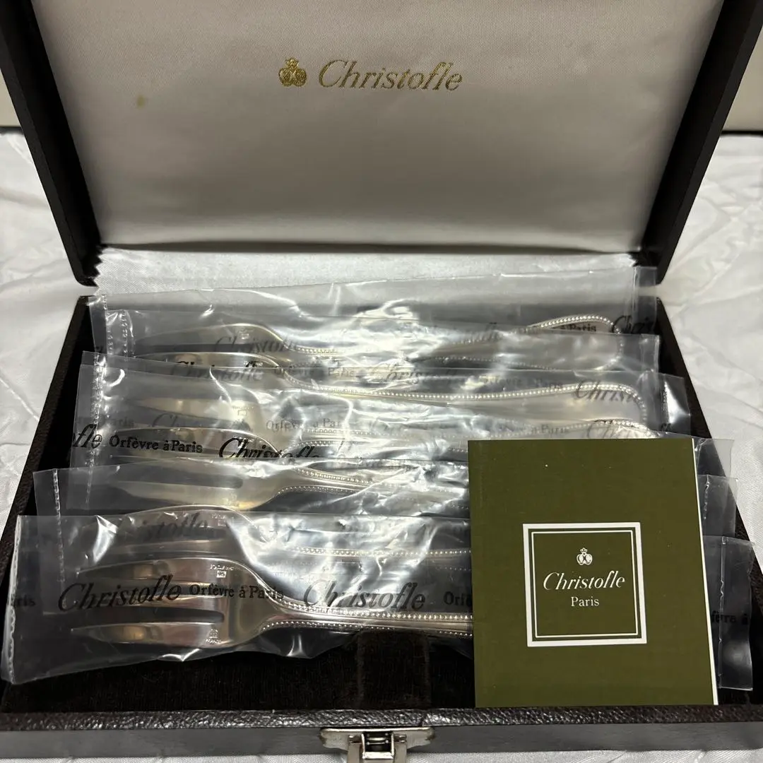 【極美品】クリストフル パール デザートフォーク ペアセット Christofle (クリストフル) Perles(パール) スイーツペアセット