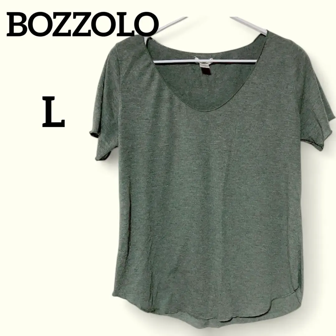 Thumbnail of Instant purchase OK ✨ BOZZOLO 【L】 Gray V-neck Short Sleeve T-shirt