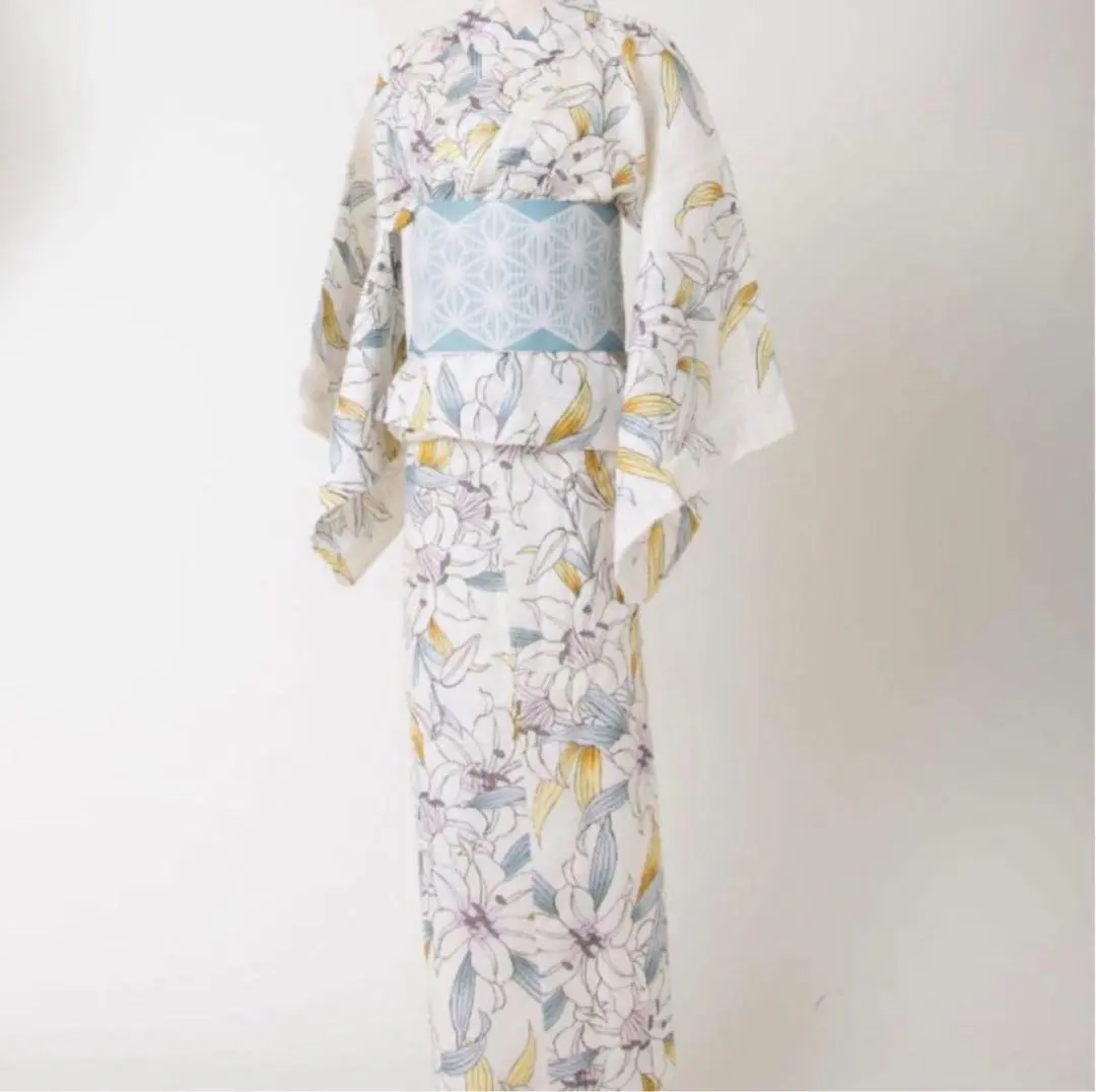 しまむら 浴衣 プチプラのあや dearful 花柄 ピンク ホワイト 白