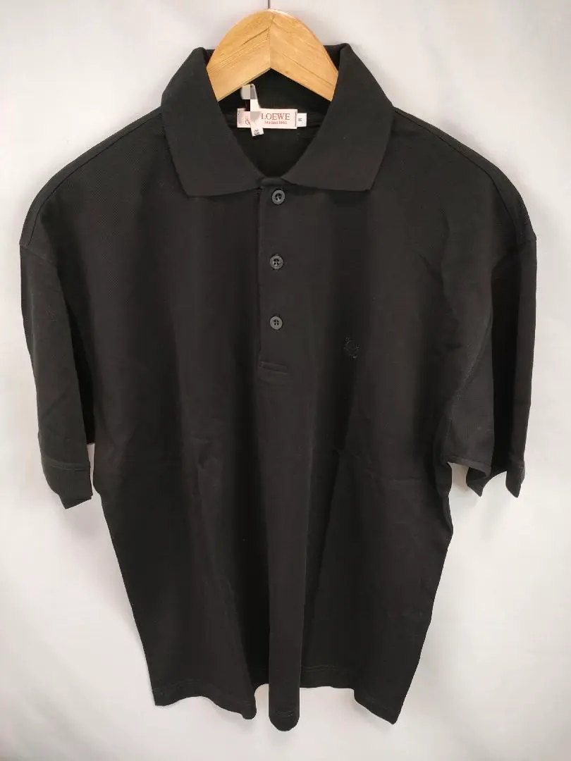 LOEWE ブラック ポロシャツ LOEWE - 美品 Vintage ロエベ LOEWE シャツ ポロシャツ 半袖