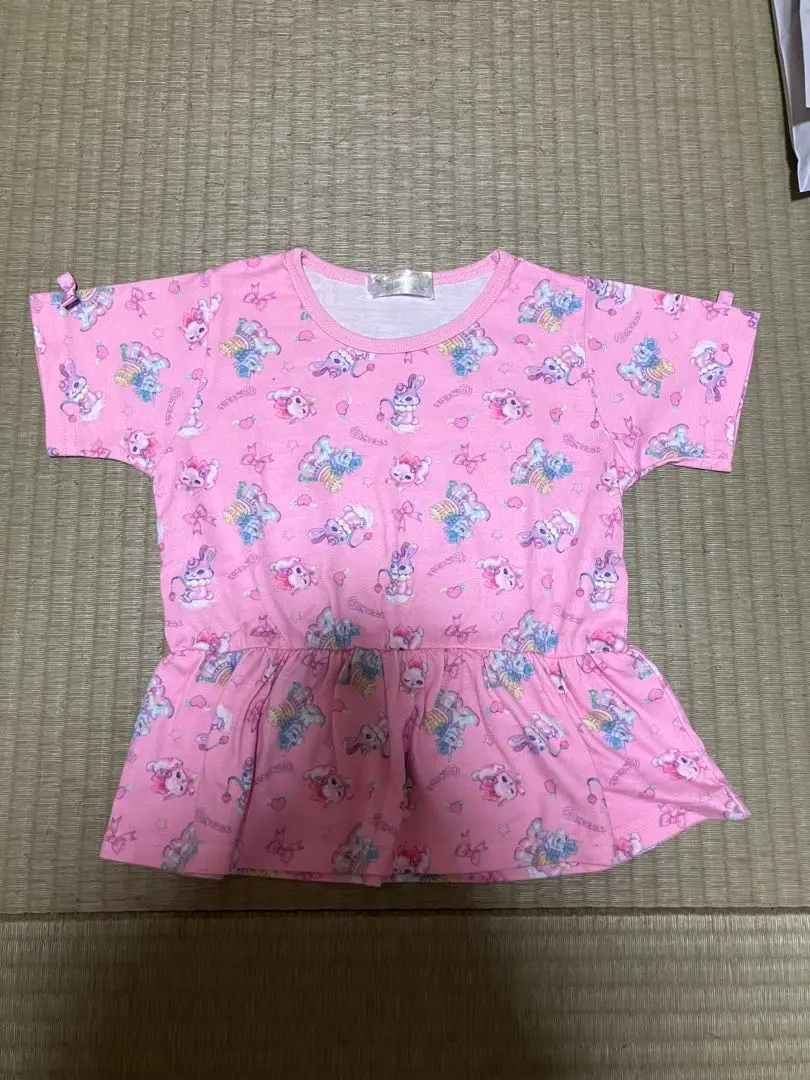 Thumbnail of Pink unicorn print T-shirt, 100cm, Shimamura