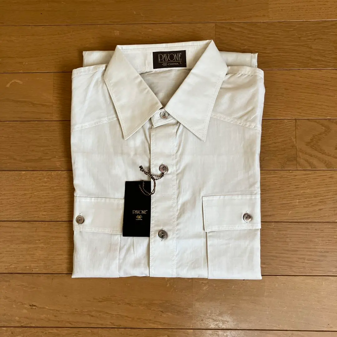 Thumbnail of New, Unused CHOYA DAVONE Short Sleeve Shirt, Beige, Size L