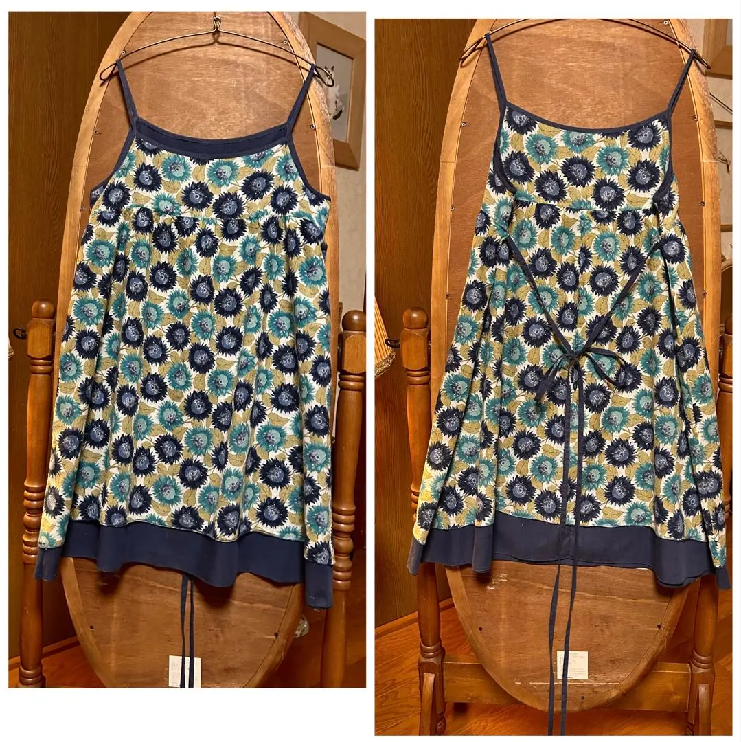 Thumbnail of 70s European France Antique Vintage Sunflower Dress Cami