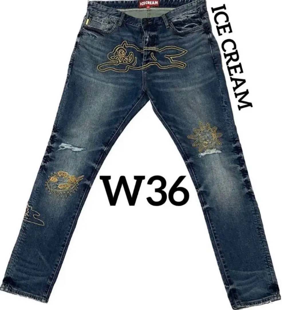 ICE CREAM  ダメージ ジーンズ 0_fe0a47f6929c85b2b6591af0d666