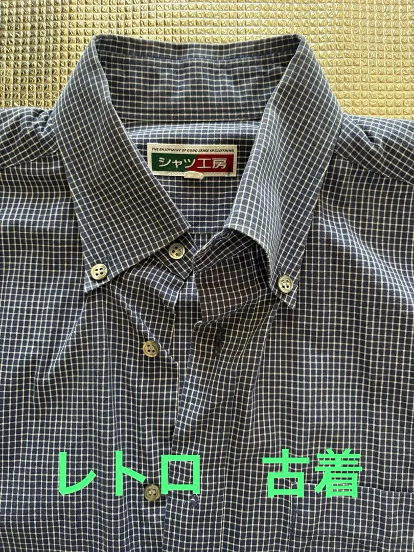 Thumbnail of [Retro Vintage] Shirt Kobo Navy Check Button-Down Shirt