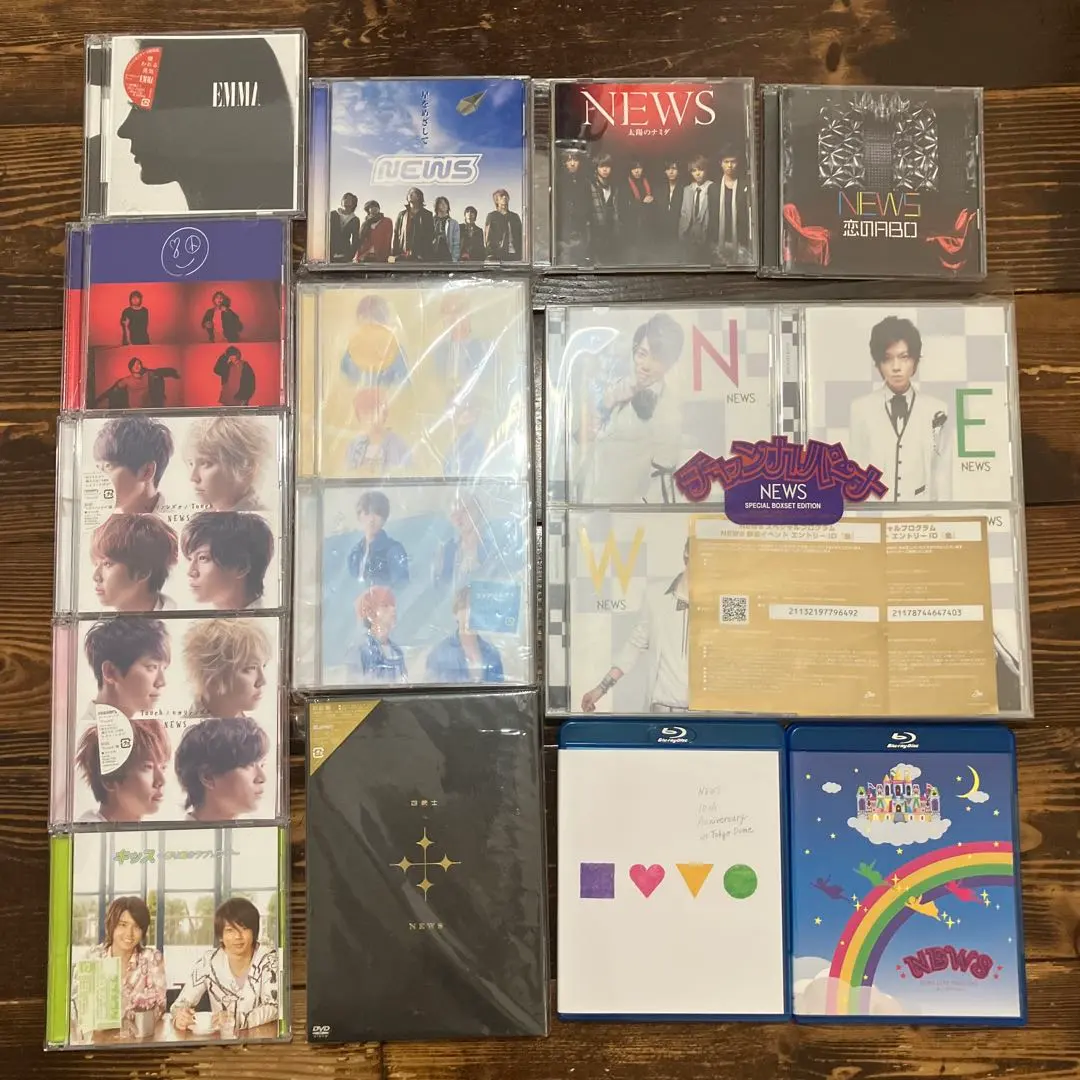 Thumbnail of NEWS: 10 single CDs, 1 DVD single, 2 Blu-ray sets