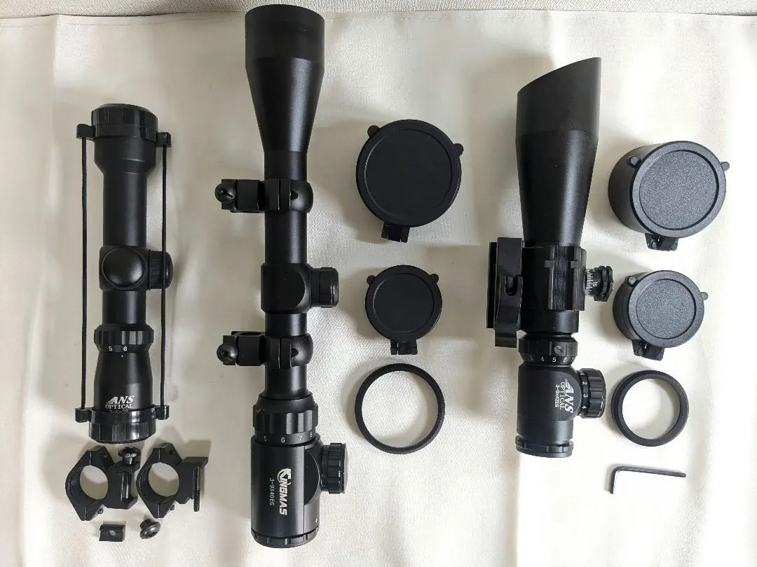 ライフルスコープ 3点まとめ売りANS OPTICAL KINGMAS サバゲー