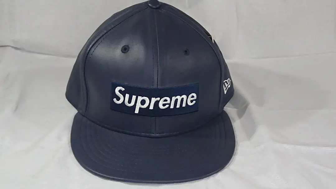 supreme new era キャップ　ネイビー　レザー 2025年最新】シュプリーム ニューエラ キャップ レザーの人気