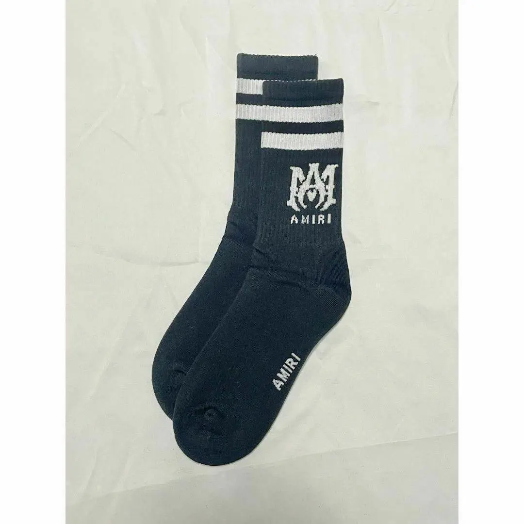 AMIRI ストライプ ロゴ ソックス SOCKS | AMIRI